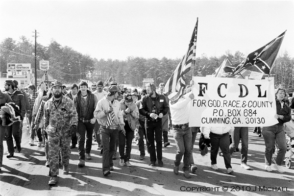 Counter-protest march through Cumming, Georgia